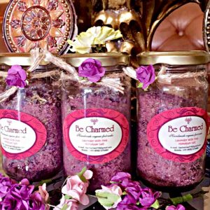 Lavender Buds with pink Himalayan salts, Black salts